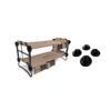 Disc-O-Bed Youth Kid-O-Bunk Double Cot w/ Organizer & No Slip Foot Pads Set of 4