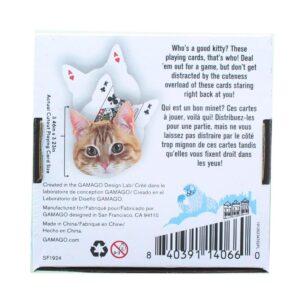 Gamago Kitten-Shaped Playing Cards | 52 Card Deck + 2 Jokers