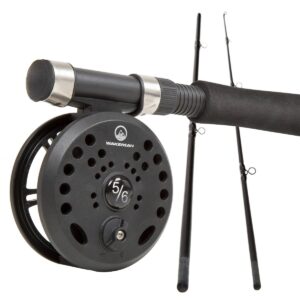 Wakeman Charter Series Fly Fishing Combo with Carry Bag - Black
