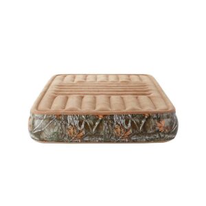 RealTree Edge Camo Lumbar Zone Comfort 13" Outdoor Air Mattress with Hands-Free Electric Pump - Queen