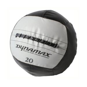 Dynamax 20 Pound 14 Inch Diameter Burly Exercise Weight Training Toning Medicine Ball for Home Gym Core Workout, Gray and Black