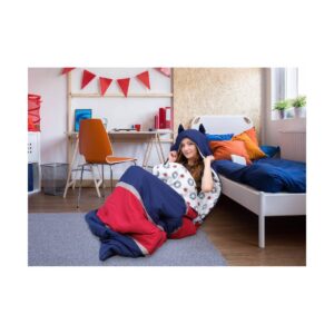 Twin XL Holger Sleeping Bag Navy/Red - Chic Home Design