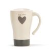 DEMDACO Dog Mom Heart Travel Mug White