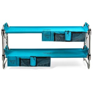 Disc-O-Bed Youth Kid-O-Bunk Benchable Camping Cot, Teal & Non-Slip Foot Pads