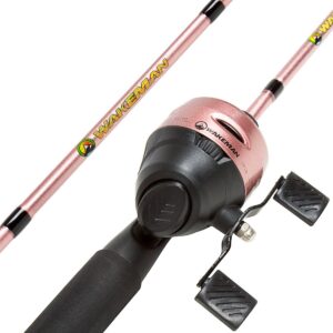 Wakeman Fishing Pole and Pre-Spooled Reel Combo - Pink