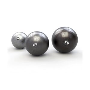 Escape Fitness Steadyball Pro Inflatable Exercise Workout Ball Equipment for Home or Gym Balance and Strength Gain, 75 Centimeters/28.5 Inches (Black)