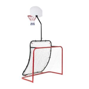 HearthSong - All-in-1 Outdoor Sports Set for Kids: Basketball, Baseball, Lacrosse, & Soccer