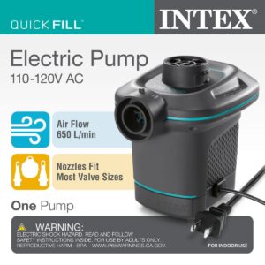 Intex 120V Electric Air Pump & Intex Inflatable Dinosaur Play Center Kids Pool