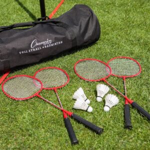 Champion Deluxe Volleyball and Badminton Tournament Set