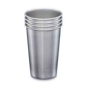 Klean Kanteen 16oz Stainless Steel Pint 4pk - Silver