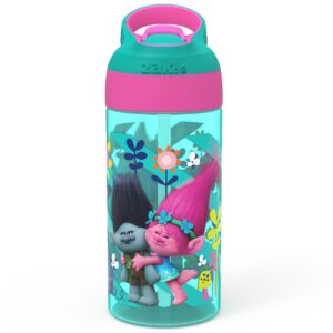 Trolls 17.5oz Plastic Water Bottle Blue/Pink - Zak Designs