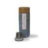 TAG Barista Infuser Bottle Ocean Blue Double Wall Stoneware Natural Bamboo Cap Stainless Steel Tea Infuser Included