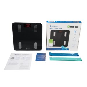 Smart Fit Scale with Resistance Bands Black - Etekcity