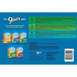 9Lives Paté Favorites Chicken & Tuna Wet Cat Food - 5.5oz/12ct Variety Pack