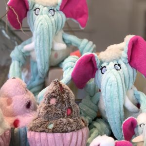 HuggleHounds HuggleHappy Birthday Long and Lankie Party Elephant Durable Toy for Dogs