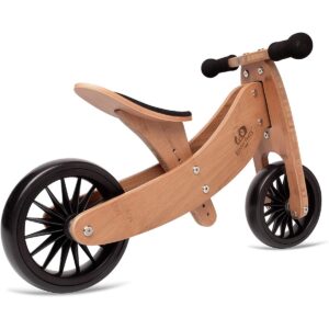 Kinderfeets Sage Green Adjustable Toddler and Kids Bike Helmet Bundle with Kinderfeets Brown Tiny Tot PLUS 2-in-1 Balance Trike Tricycle