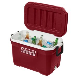 Coleman 52-Quart Hard Ice Chest Cooler - Mahogany Red