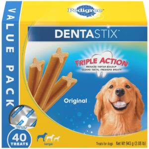 Pedigree Dentastix Original Large Dental Chicken Dental Dog Treats - 40ct