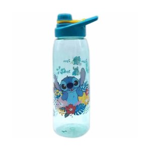 Silver Buffalo Disney Lilo & Stitch Tropical 28oz Plastic Water Bottle w/ Screw Lid
