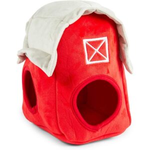 Okuna Outpost Hide and Seek Dog Toys, Toy Barn and Farm Animals (5 Pieces)