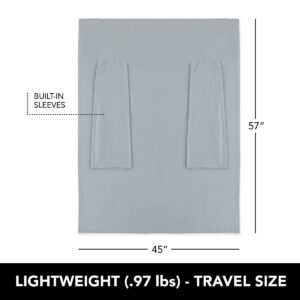 Brookstone Sleeve Blanket - Gray