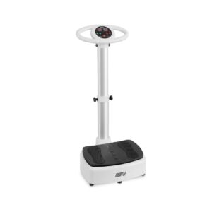 Hurtle HURVBTR63 Standing Oscillating Vibration Platform Full Body Exercise Machine Home Workout Trainer w/ Adjustable Settings, White (2 Pack)