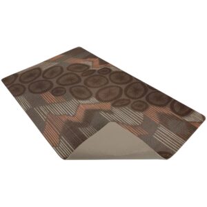 Drymate Dog and Cat Feeding Placemat - Abstract Lines Brown