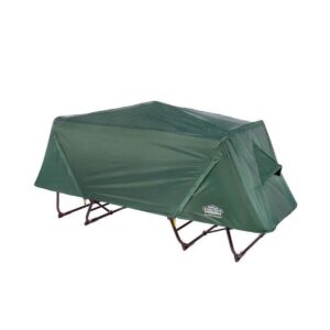 Kamp-Rite Oversize Portable Durable Cot, Versatile Design Converts into Cot, Chair, or Tent w/ Easy Setup, Waterproof Rainfly & Carry Bag, Green