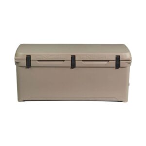 Engel 123 High Performance 108-Quart Portable Durable Rotomolded Airtight 130 Can Hard Cooler and Ice Box for Camping, Sports Events, & Fishing, Tan