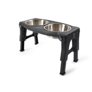 Dexas Adjustable Height Stainless Steel Dog Bowl