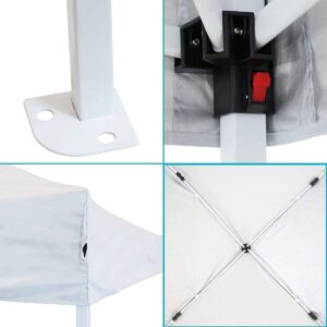 12'x12' Quick-Up Steel Frame Canopy with Carrying Bag White - Sunnydaze