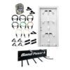 Bodylastics Exercise Equipment Warrior XT Bundle Set with Ultra Door Anchor System, Handles, Weight Resistance Bands, and Steel Wall 8 Prong Rack