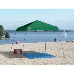 Quik Shade 160717 Expedition 10 Foot x 10 Foot Instant Pop Up Outdoor Shaded Canopy Tent Shelter for Up to 12 People, Green