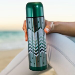 Gibson Home Cassidy Wave 2 Piece 16 Ounce Stainless Steel Travel Thermal Bottles