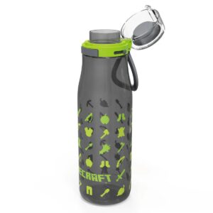Minecraft 25oz Plastic Kiona Water Bottle with Straws - Zak Designs