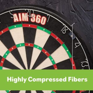 Viper AIM 360 Sisal Self Healing Practice Dartboard w/ Removable Aiming Circles
