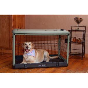 Dog Gear "The Other Door" Steel Dog & Cat Crate - 42" - Sage