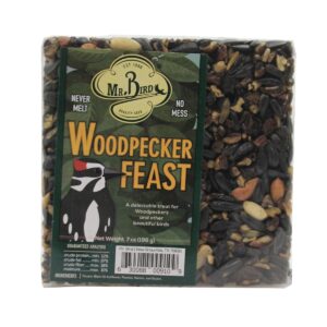 Home & Garden 4.5" 2 Small Cakes & Cage Set / 3 Bird Flaming Hot Woodpecker Mr Bird - Bird And Wildlife Food