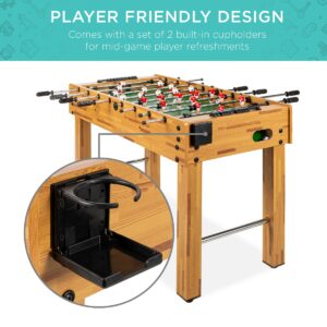 Best Choice Products 48in Competition Sized Soccer Foosball Table for Home, Game Room, Arcade w/ 2 Balls, 2 Cup Holders