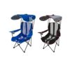 Kelsyus Premium Portable Camping Folding Lawn Chairs with Canopy, Blue & Black