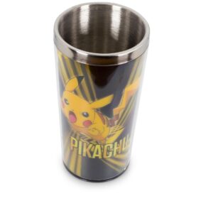 Just Funky Pokemon Lenticular Pikachu 16oz Travel Coffee Mug Tumbler w/ Non-Spill Metal Lid