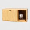 Way Basics Eco Cat Litter Box Enclosure - Natural Wood Grain
