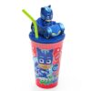 PJ Masks Catboy 15oz Plastic Cup With Lid And Straw Red/Blue - Zak Designs