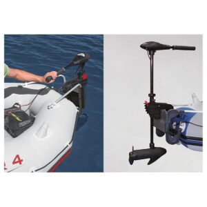 Intex Excursion Inflatable Raft Set with 2 Oars & 2 Eight Speed Trolling Motors