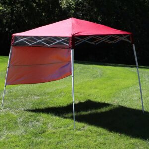 Sunnydaze 6' x 6' Top/7.5' x 7.5' Bottom Slant Leg Portable Backpack Canopy - Red