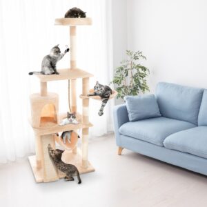 Pet Pal 4-Tier Cat Tower and Kitty Condo, Gray