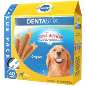Pedigree Dentastix Original Large Dental Chicken Dental Dog Treats - 40ct