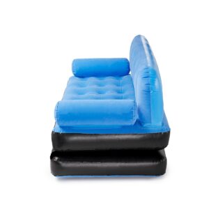 Bestway Multi Max Inflatable Air Couch or Double Bed with AC Air Pump, Blue