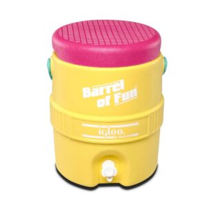 Igloo Barrel of Fun Retro Portable 2 Gallon Beverage Servers - Sunshine Yellow