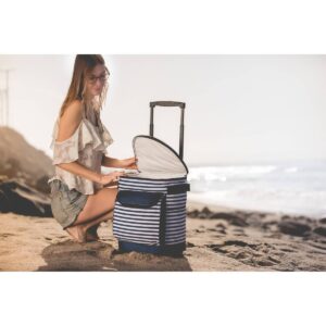 Picnic Time Rolling 26.3qt Cooler - Navy